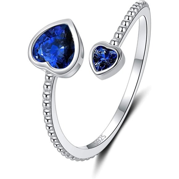 Step Forward Girls Ring 925 Sterling Silver Birthstone Rings for Women -… - Picture 1 of 16